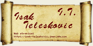 Isak Telesković vizit kartica